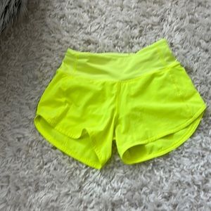 High rise 2.5 lululemon shorts; size zero